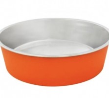 Πιάτο σκύλου ανοξείδωτο & πλαστικό, πορτοκαλί, 1.50Lt    Κωδικός Προϊόντος:07.68.215